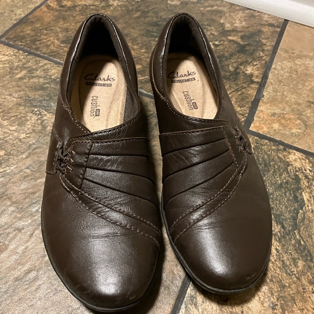 Clarks Dark Brown Leather Loafers
